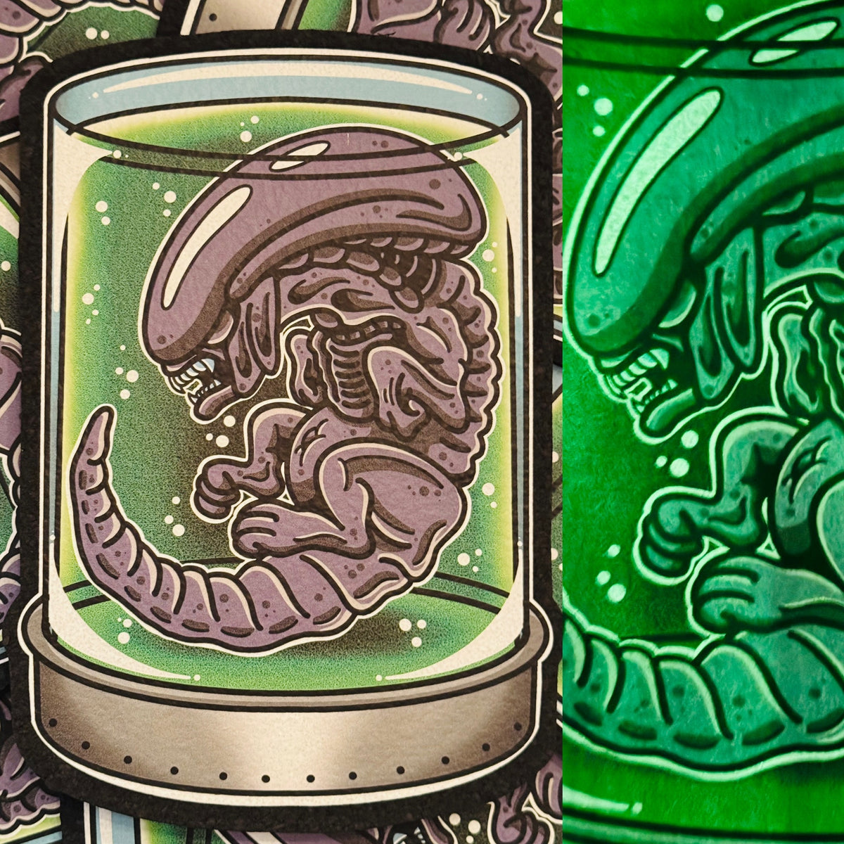 Green Alien Jar Moodmat Glow