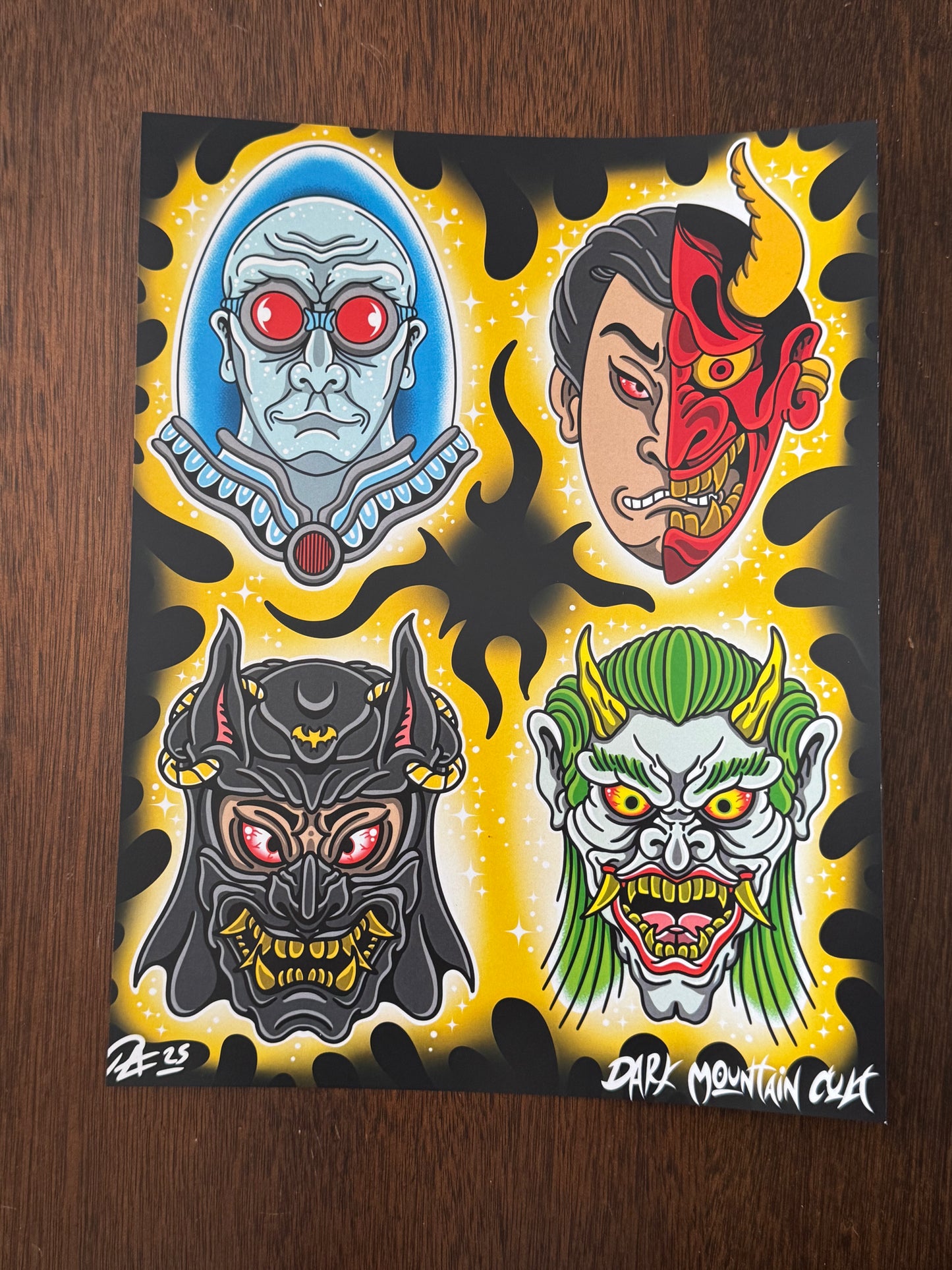 Bat Heads Print