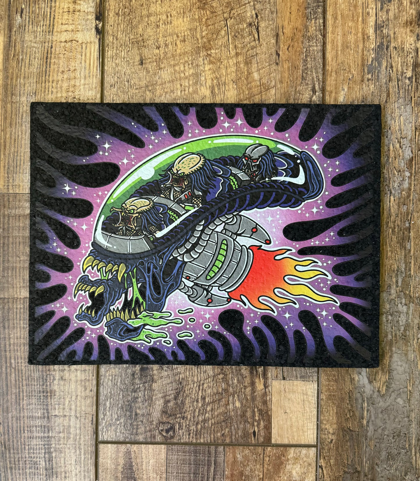 Alien Space Head Mat glow